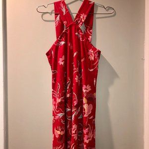 Floral Halter Swing Dress